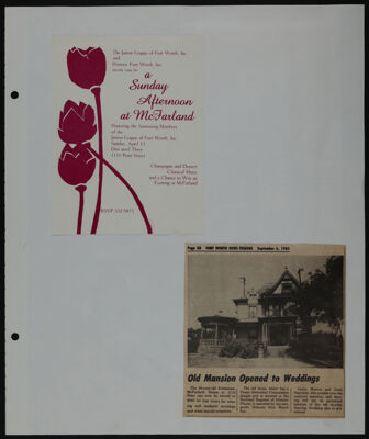 The Junior League of Fort Worth Scrapbook, 1985-1986, Page 7