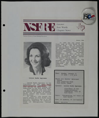 The Junior League of Fort Worth Scrapbook, 1985-1986, Page 13
