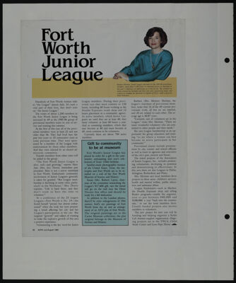 The Junior League of Fort Worth Scrapbook, 1985-1986, Page 24