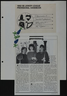 The Junior League of Fort Worth Scrapbook, 1985-1986, Page 25