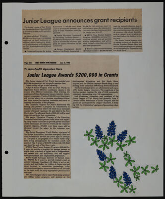 The Junior League of Fort Worth Scrapbook, 1985-1986, Page 39