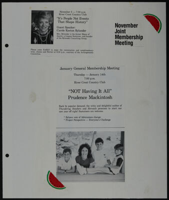 The Junior League of Fort Worth Scrapbook, 1987-1988, Page 11
