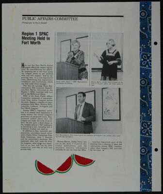 The Junior League of Fort Worth Scrapbook, 1987-1988, Page 30