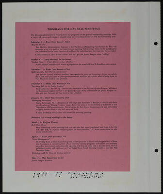 The Junior League of Fort Worth Scrapbook, 1988-1989, Page 4