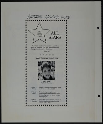 The Junior League of Fort Worth Scrapbook, 1988-1989, Page 34