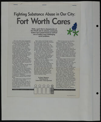 The Junior League of Fort Worth Scrapbook, 1985-1986, Page 16