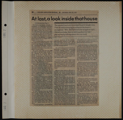 The Junior League of Fort Worth Scrapbook, 1981-1982, Page 5