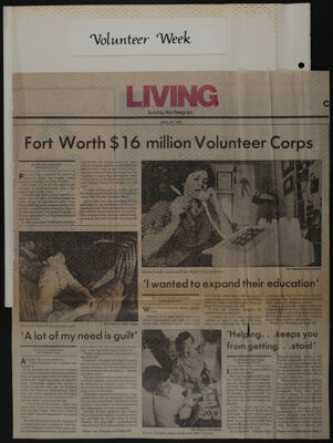 The Junior League of Fort Worth Scrapbook, 1981-1982, Page 20