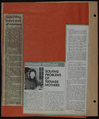The Junior League of Fort Worth Scrapbook, 1984-1985, Page 2