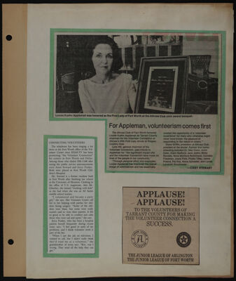 The Junior League of Fort Worth Scrapbook, 1984-1985, Page 6