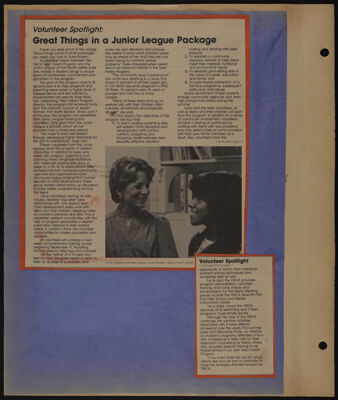 The Junior League of Fort Worth Scrapbook, 1984-1985, Page 11