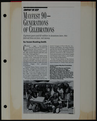 The Junior League of Fort Worth Scrapbook, 1990-1991, Page 9