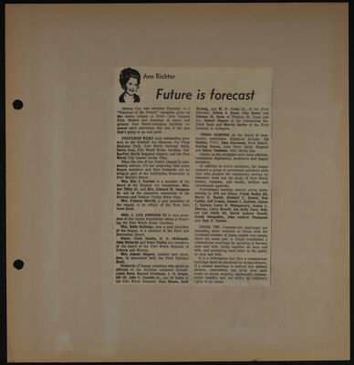 The Junior League of Fort Worth Scrapbook, 1971-1972, Page 8