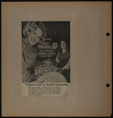 The Junior League of Fort Worth Scrapbook, 1971-1972, Page 25