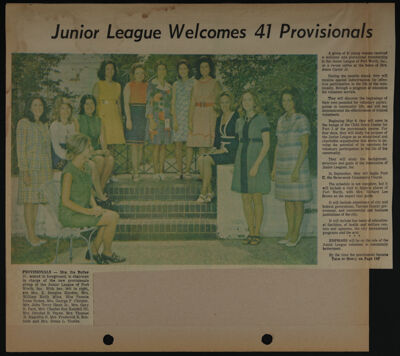 The Junior League of Fort Worth Scrapbook, 1971-1972, Page 29