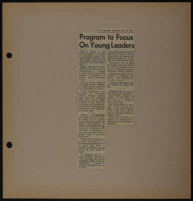 The Junior League of Fort Worth Scrapbook, 1971-1972, Page 34