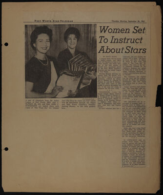 The Junior League of Fort Worth Scrapbook, 1961-1962, Page 10