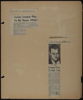 The Junior League of Fort Worth Scrapbook, 1961-1962, Page 14
