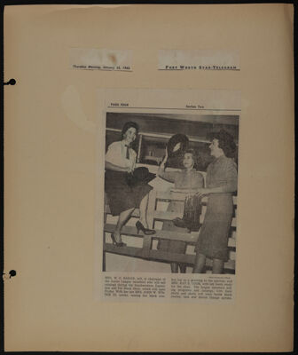 The Junior League of Fort Worth Scrapbook, 1961-1962, Page 18