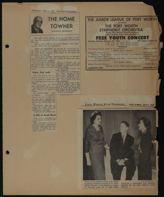 The Junior League of Fort Worth Scrapbook, 1961-1962, Page 22