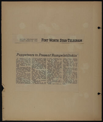 The Junior League of Fort Worth Scrapbook, 1961-1962, Page 27