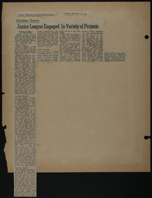The Junior League of Fort Worth Scrapbook, 1962-1963, Page 2