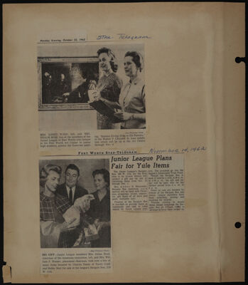 The Junior League of Fort Worth Scrapbook, 1962-1963, Page 4