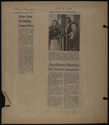 The Junior League of Fort Worth Scrapbook, 1962-1963, Page 24