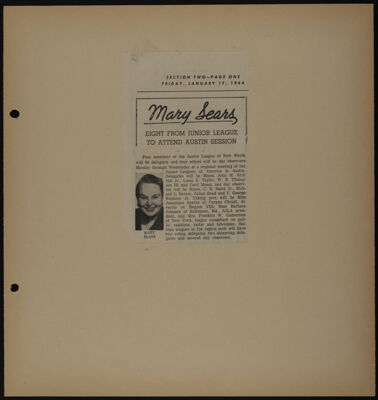 The Junior League of Fort Worth Scrapbook, 1963-1964, Page 4