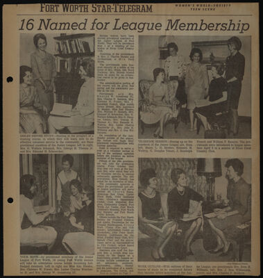 The Junior League of Fort Worth Scrapbook, 1963-1964, Page 6