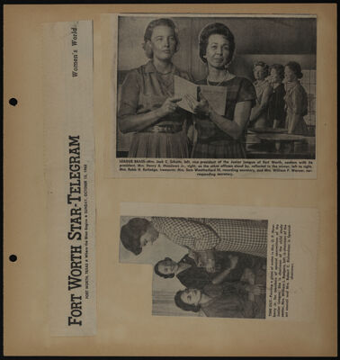 The Junior League of Fort Worth Scrapbook, 1963-1964, Page 9