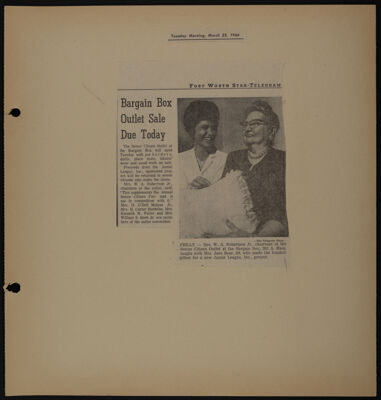 The Junior League of Fort Worth Scrapbook, 1965-1966, Page 10
