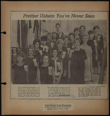 The Junior League of Fort Worth Scrapbook, 1966-1967, Page 12
