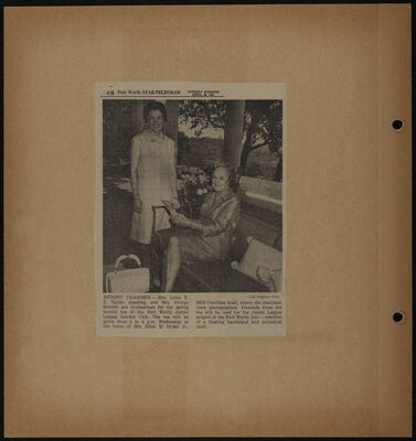The Junior League of Fort Worth Scrapbook, 1966-1967, Page 39
