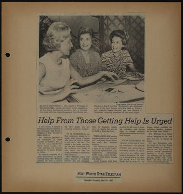 The Junior League of Fort Worth Scrapbook, 1966-1967, Page 41