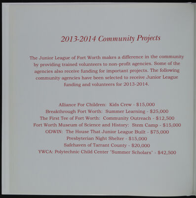 The Junior League of Fort Worth Photo Book, 2013-2014, Page 10