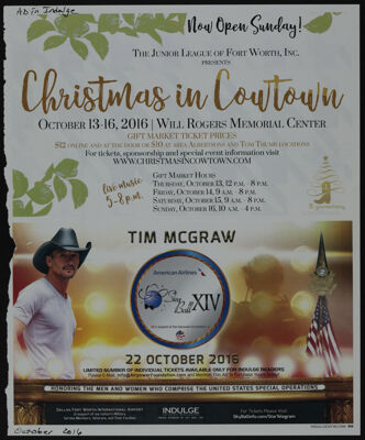 The Junior League of Fort Worth, Inc. Presents Christmas in Cowtown Indulge Magazine Clipping, October 2016