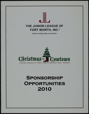 Christmas in Cowtown Sponsorship Opportunities Brochure, 2010