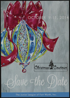 Christmas in Cowtown Save the Date Postcard, 2014