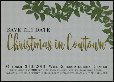 Christmas in Cowtown Save the Date Postcard, 2016