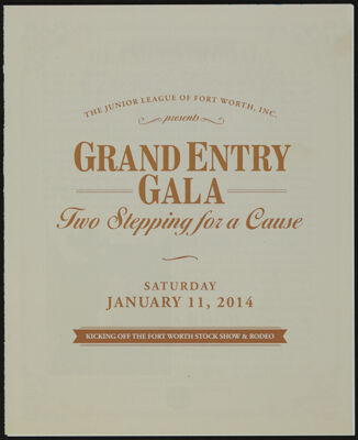 Grand Entry Gala Program, January 11, 2014