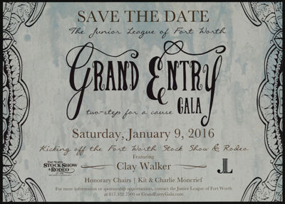 Grand Entry Gala Save the Date Postcard, 2016