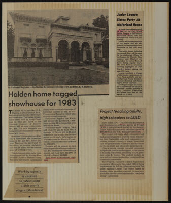 The Junior League of Fort Worth Scrapbook, 1982-1983, Page 11