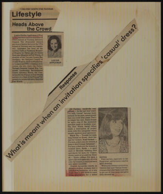 The Junior League of Fort Worth Scrapbook, 1982-1983, Page 15