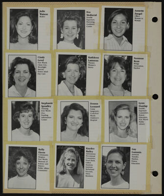 The Junior League of Fort Worth Scrapbook, 1989-1990, Page 6