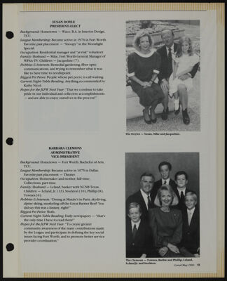 The Junior League of Fort Worth Scrapbook, 1989-1990, Page 31