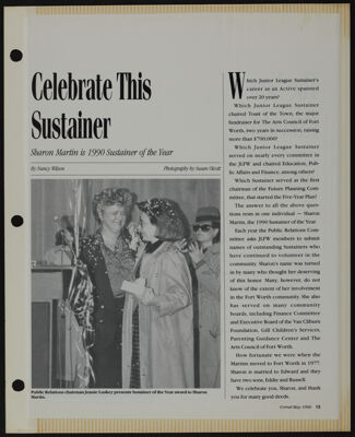 The Junior League of Fort Worth Scrapbook, 1989-1990, Page 35