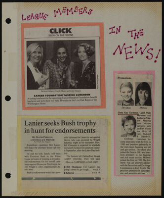The Junior League of Fort Worth Scrapbook, 1989-1990, Page 39