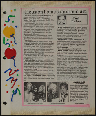 The Junior League of Fort Worth Scrapbook, 1989-1990, Page 59