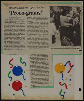 The Junior League of Fort Worth Scrapbook, 1989-1990, Page 60